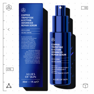 Allies of Skin Copper Tripeptide & Ectoin Advanced Repair Serum Восстанавливающая сыворотка с трипептидом меди и эктоином (30 мл.)